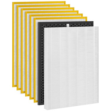 WILERDA HR900 Replacement Filter Set Compatible with HR900 Ultimate Pet Air Pur-ifier, Replaces Part # 1712-0093-00 / Filter T and 1712-0094-00 / Filter U - 1+1+6 Pack (Upgraded)