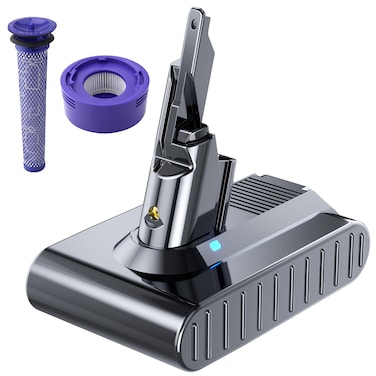 Bonacell 6.0Ah Replace for Dyson V7 Battery Replacement, Compatible with Dyson V7 Absolute V7 Trigger V7 Animal V7 Motorhead V7 Mattress Fluffy Vacuum Cleaners 21.6V SV11 Battery with 2 Filters
