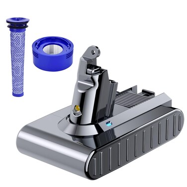 Bonacell 6.0Ah 21.6V Lithium Battery for Dyson V6 Battery Replacement SV03 SV04 DC58 DC59 DC61 DC62 DC72 DC74 Animal Absolute Fluffy Motorhead Slim 6-Cell VTC4 SV05 SV06 SV07 SV09