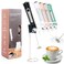 Rechargeable Milk Frother Handheld For Coffee,3 Speeds Frother Wand With Stand, Batidora De Mano Electrica,Coffee Frother With 2 Heads,Drink Mixer Electric Handheld,Kitchen Essentials(Black)