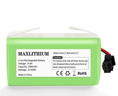 maxlithium 14.4V 2600mAh Replacement Battery Compatible with Ecovacs Deebot N79S DN622 Eufy RoboVac 11 11S 11S MAX 15C 25C 30C 35C G10 Hybrid G30