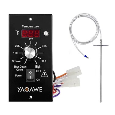 Digital Thermostat Kit Replacement Parts, Compatible with Traeger Pellet Grills, Digital Thermometer Pro Controller, with 7" RTD Temperature Sensor