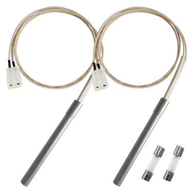 2 Pack Replacement for Pit Boss Hot Rod Ignitor Kit, Hot Igniter Kits Compatible with Pitboss&amp; Camp Chef Pellet Grill, Comes with 2pc Fuses
