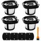 4 Pack 2284w Vacuum Replacement Filter for Bissell Pet Hair Eraser Filter Hand Vacuum 2284W 2390 2389 2390A, Compare to Parts # 1614212 1614203 1614204, 4 Mesh Filters and 4 Foam Filters