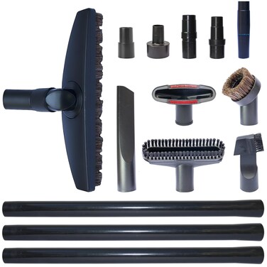 Universal Vacuum Attachments Hardfloor Brush and Replacement Accessories for Vacuum Cleaners - Horsehair Hardwood Floor Attachments and Vacuum Hose Adapter Kit - Vacuum Attachments for Car Detailing