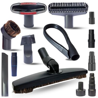 Universal Vacuum Attachments &amp; Brushes Kit - Hardwood Floor Vacuum Brush Head Attachment &amp; Shop-vacs Accessories - Universal Vacuum Hose Adapter Kit &amp; Dryer vent Flexible Crevice Attachment