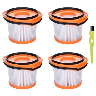 4 Pack Replacement Vacuum Filter for Shark Wandvac System WS620 WS630 WS632 WS642 WS632BLBRN WS632GDBRN WS632GNBRN WS632PKBRN WS632RGBRN, Replace to Part # XFFWV360