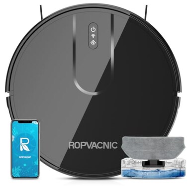 ROPVACNIC Robot Vacuum Cleaner Robot Vacuum and Mop Combo with 4000Pa Suction, Personalized Cleaning Adjustments, Self-Charging Robotic Vacuum Cleaner, Advanced Obstacle Avoidance