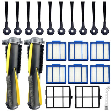 Accessories Kit for Shark IQ RV1001AE, Shark AV911S EZ, AV1010AE RV1000 RV1001 AV970 AV993 AV1002AE UR1000SR UR1005AE Robot Vacuum Cleaner,2 Main Brush,6 Filters,10 Side Brushes,2 Pre Filter