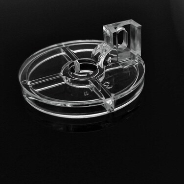 FQTANJU 1 Piece Clarity Low Free-motion Echo Quilting Ruler Presser Foot 3/4" Clear Plastic(PC) Fits All Domestic Model-Pfaff,Viking,Brother,Janome New Home,Singer,Babylock,JUKI.etc