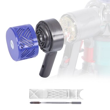 Motor Rear Cover + Post HEPA Filter Replacement for Dyson V6 DC58 DC59 DC62 DC72 DC74 SV03 SV04 SV05 SV06 SV07 SV08 SV09 Vacuum Cleaner, Upgrade V6 Replacement Parts