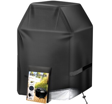 Grill Cover 32 inch Gas BBQ-Cover, Fit Most 2 Burner Grill Waterproof Small Barbeque Cover with Velcro Straps &amp; Adjustable Drawstring for Weber,Nexgrill,Char-Broil, Monument,Dyna-Glo,Kenmore