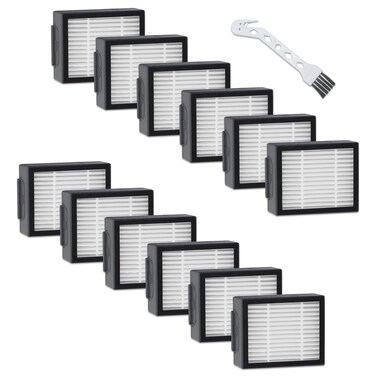 12-Pack High-Efficiency Filters Replacement Compatible for iRobot Roomba E, I, J Series i1 i1+ i3 i3+ i4 i5 i5+i6 i6+ i7 i7+ i8 i8+ E5 E6 E7 J5 Robot Vacuum Accessories