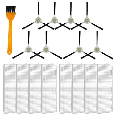 Replacement Parts Accessories Compatible with Lefant M210 M210s M210B M213, OKP Life K2 K3 K3A K4 K5 Robot Vacuum Cleaner Spare Parts 8 Side Brusher 8 Hepa Filters