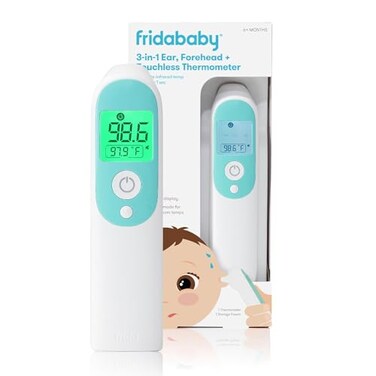 Frida Baby Thermometer, 3-in-1 Infrared Thermometer for Ear, Forehead &amp; Touchless, FSA/ HSA Eligible Fever Thermometer for Baby, Infants ,Toddlers, Kids &amp; Adults