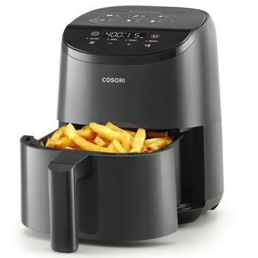 COSORI Air Fryer 2.1 QT, Small &amp; Mini 4-in-1 airfryer Ideal for Simple Meals and Snack, Easy to Leftover Food to Crispy, Up to 97% Less Oil, 30 In-App Recipes, Nonstick &amp; Dishwasher-Safe Basket