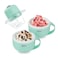 DASH My Mug Ice Cream Maker Machine (Aqua): Multi-Purpose Soft Serve Ice Cream Machine with (2) Bowls for Homemade Gelato, Sorbet, Frozen Yogurt, Built-In Ingredient Chute, Easy to Clean and Store