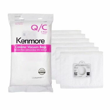 Kenmore 53292 Replacement Canister Vacuum Cleaner Bags for 81214, 81414, 81614, 81615, 81714, 21814, BC7005, BC3005,BC2005, 6 Count (Pack of 1)