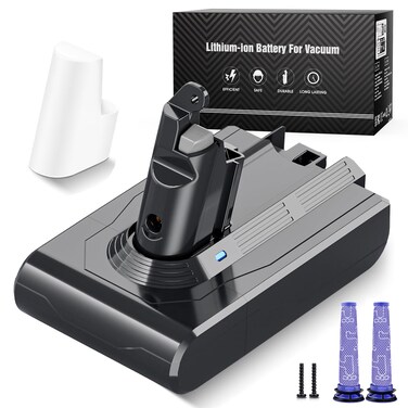 Battery Replacement for Dyson V6, 4600mAh Li-ion Battery Compatible with V6 Animal V6 Absolute V6 Motorhead V6 Fluffy SV03 SV04 SV05 SV06 SV07 SV09 DC58 DC59 DC61 DC62 DC72 DC74 Vacuum Cleaner