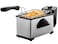 OVENTE Electric Deep Fryer 2 Liter Capacity, 1500 Watt Lid with Viewing Window and Odor Filter, Adjustable Temperature, Removable Frying Basket and Easy to Clean Stainless Steel Body, Silver FDM2201BR