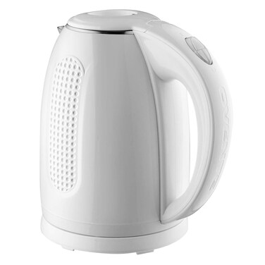 OVENTE Portable Electric Kettle Stainless Steel Instant Water Boiler Heater 1.7 Liter 1100W Double Wall Insulated Fast Boiling with Automatic Shut Off for Coffee Tea &amp; Cold Drinks, White KD64W