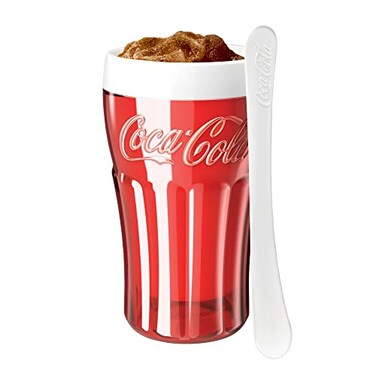 ZOKU Coca-Cola Float &amp; Slushy Maker, Retro Make and Serve Cup with Freezer Core Creates Single-serving Smoothies, Slushies and Milkshakes in Minutes, BPA-free
