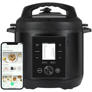 CHEF iQ Smart Pressure Cooker 10 Cooking Functions &amp; 18 Features, Built-in Scale, 1000+ Presets &amp; Times &amp; Temps w/App for 600+ Foolproof Guided Recipes, Rice &amp; Slow Electric MultiCooker, 6 Qt