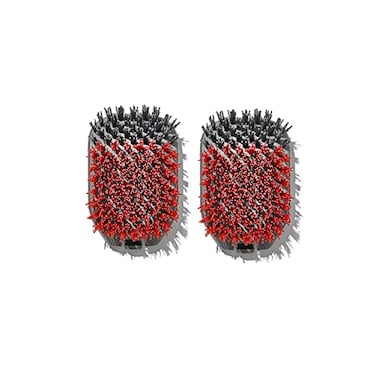 OXO Good Grips Nylon Cold Cleaning Grill Brush, 2Cold Replacement Heads, Red