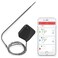 NutriChef Smart Bluetooth BBQ Grill Thermometer - V2 Upgraded Stainless Probe - Wireless Remote Alert iOS Android Phone WiFi App - Safe to Leave in Oven, Outdoor Barbecue or Meat Smoker - NutriChef