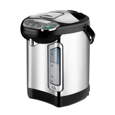 NutriChef Electric Water Boiler and Warmer - 4L/4.2Qt Stainless Steel Electric Hot Water Dispenser w/Rotating Base, Auto Shut Off, Safety Lock, Instant Heating for Coffee &amp; Tea (NCHUB24)