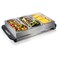 Nutrichef Professional Stainless Steel Buffet Warmer Server with 3 Trays - Portable Hot Plate Food Warmer Station for Parties &amp; Events - Easy to Clean - 3 See-Through lids - Max Temperature 175F