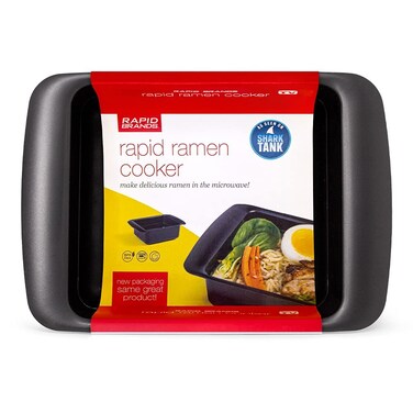 Rapid Ramen Cooker   Microwavable Cookware for Instant Ramen   BPA Free and Dishwasher Safe   Perfect for Dorm, Small Kitchen or Office   Black