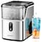 EUHOMY Nugget Ice Makers Countertop, Pebble Ice Maker Machine with 35lbs/24H Soft Ice, Self-Cleaning Sonic Ice Maker with Ice Scoop&amp;Basket, Pellet Ice Maker for Home/Kitchen/Office(Stainless Steels)