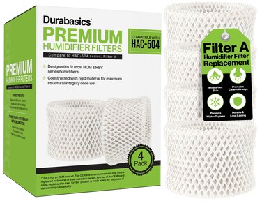 Durabasics 4 Pack of Premium Humidifier Filters Compatible with Honeywell Humidifier Filters HAC-504, HAC-504AW &amp; Honeywell Filter A   Replacement for HCM 350 Filters &amp; Cool Mist Humidifiers