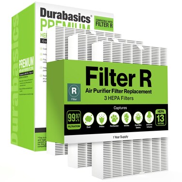 Durabasics 3 Pack of HEPA Filters Compatible with Honeywell Air Purifier Replacement Filters, Replacement for Honeywell Filter R, HEPA Filter R, HPA300, HPA 300 &amp; HRF-R3