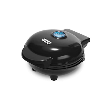 DASH Mini Maker Electric Round Griddle for Individual Pancakes, Cookies, Eggs &amp; other on the go Breakfast, Lunch &amp; Snacks with Indicator Light + Included Recipe Book - Black