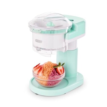 DASH Shaved Ice Maker and Slushie Machine (Aqua): Multi-Purpose Ice Shaver Machine for Homemade Shaved Ice, Snow Cones, Slushies, Cocktails &amp; More with Stainless Steel Blades, Easy to Clean and Store