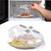 HOVER COVER Magnetic Microwave Splatter Cover, Clear Microwave Cover for Food - Vented &amp; Magnetic Microwave Food Cover, 12-inch, BPA-Free - Gray