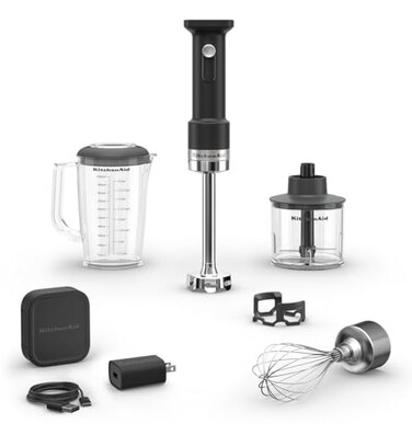 KitchenAid Go Cordless Hand Blender with Accessories - battery included, KHBRV75BM