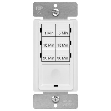 ENERLITES Countdown Timer Switch for Bathroom Fans and Lights, 1-30 Min, Neutral Wire Required, UL Listed, White