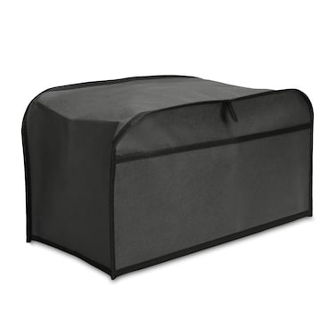 kwmobile Cover Compatible with 4 Slice Toaster - Plastic Case for Bread Toaster Machine- Dark Grey