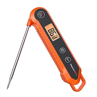 ThermoPro TP03H Digital Instant Read Meat Thermometer for Grilling Waterproof Kitchen Food LCD Thermometer with Calibration &amp; Backlight Smoker Oil Fry Candy Thermometer