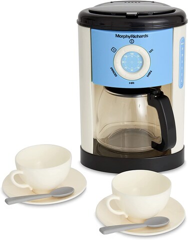 CASDON Morphy Richards Coffee Maker   Fillable Toy Coffee Maker for Children Aged 3+   Includes Water Level Indicator &amp; Dripping Water!
