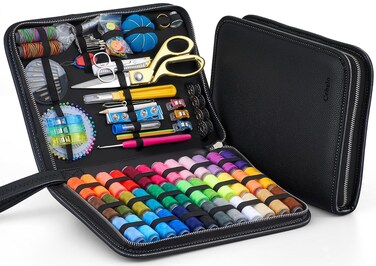 Sewing Needle Thread Kit Adults: Newly Upgraded 232 Pcs Professional Hand Sewing Supplies Kits - Large Sewing Kit for Adults Basic Starter Beginners Travel Emergency Sew Repair Set