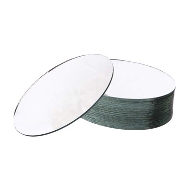 EXCEART Round Mirror 20pcs Oval Mirror Mini Mirror for DIY Crafts Arts Projects Framing Decoration L Mirror Tiles
