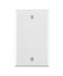 Leviton 88014 001-88014-WHT Single Gang White Blank Box Mounted Plastic Wallplate, 1-Pack