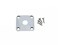 KAISH Chrome Metal Curved Bottom Jack Plate Curved Base Square Jackplate for Les Paul LP Guitars