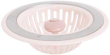 Joie Piggy Kitchen Sink Strainer Basket, Fits All Standard Sinks, Stainless Steel, Cute Garbage Disposal Drain Cover, 4.5-Inch, Pink Pig