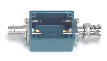 Pomona 3752 Shielded Box, Miniature with Bnc (M) and (F), Blue