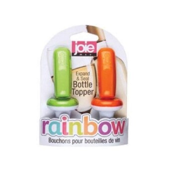 Joie 12916 4 X 1.5 X 1.5 Rainbow Expand &amp; Seal Bottle Toppers Assorted Colors 2 Count